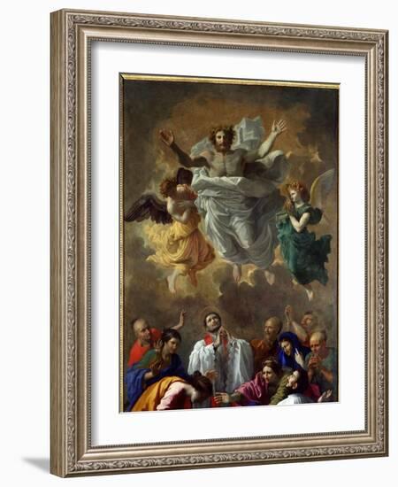 Saint Francois Xavier Revives a Young Girl in Japan (Painting)-Nicolas Poussin-Framed Giclee Print