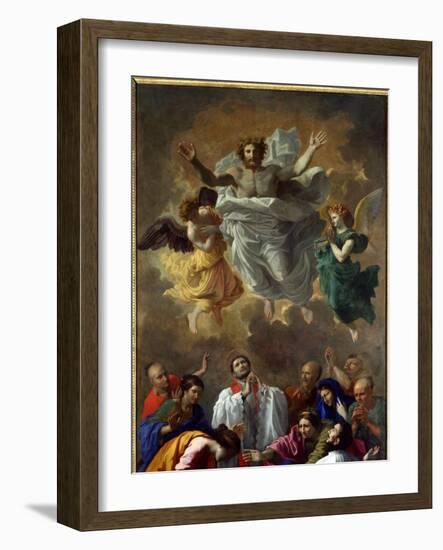 Saint Francois Xavier Revives a Young Girl in Japan (Painting)-Nicolas Poussin-Framed Giclee Print