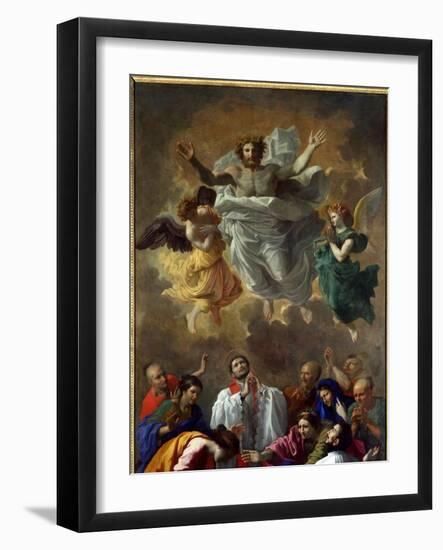 Saint Francois Xavier Revives a Young Girl in Japan (Painting)-Nicolas Poussin-Framed Giclee Print
