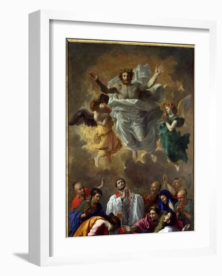 Saint Francois Xavier Revives a Young Girl in Japan (Painting)-Nicolas Poussin-Framed Giclee Print