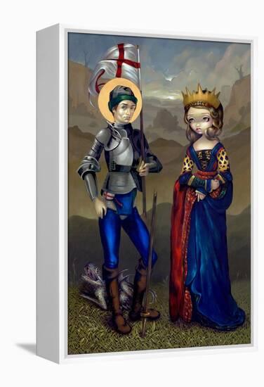 Saint George and Princess Sabra-Jasmine Becket-Griffith-Framed Stretched Canvas