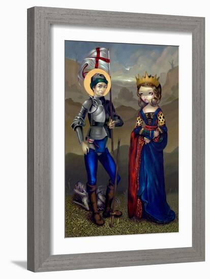 Saint George and Princess Sabra-Jasmine Becket-Griffith-Framed Art Print