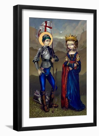Saint George and Princess Sabra-Jasmine Becket-Griffith-Framed Art Print