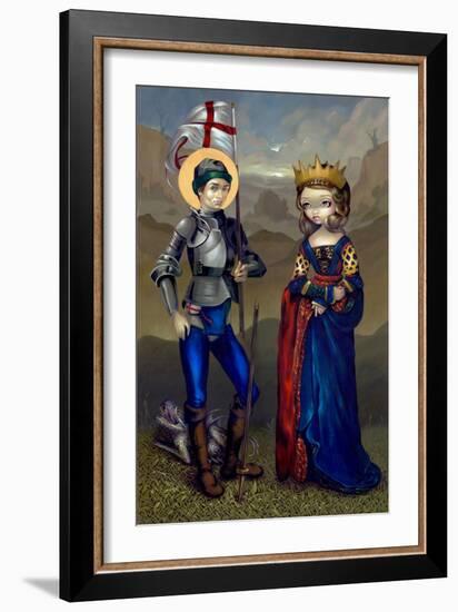 Saint George and Princess Sabra-Jasmine Becket-Griffith-Framed Art Print