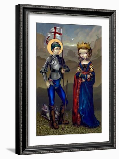 Saint George and Princess Sabra-Jasmine Becket-Griffith-Framed Art Print