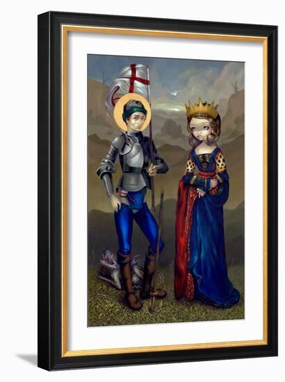 Saint George and Princess Sabra-Jasmine Becket-Griffith-Framed Art Print