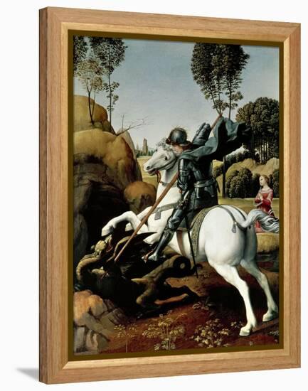 Saint George and the Dragon, 1504-1506-Raphael-Framed Premier Image Canvas