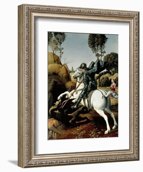 Saint George and the Dragon, 1504-1506-Raphael-Framed Giclee Print