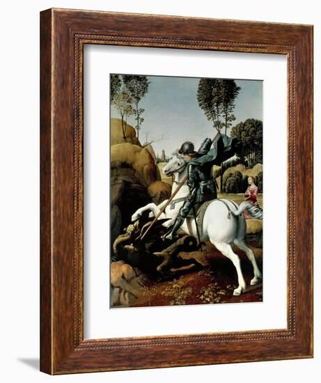 Saint George and the Dragon, 1504-1506-Raphael-Framed Giclee Print