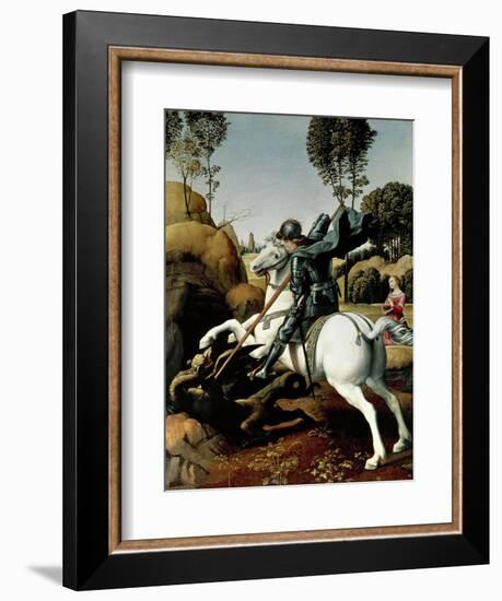 Saint George and the Dragon, 1504-1506-Raphael-Framed Giclee Print