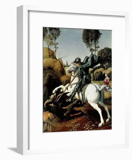 Saint George and the Dragon, 1504-1506-Raphael-Framed Giclee Print