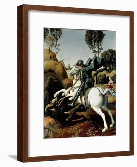 Saint George and the Dragon, 1504-1506-Raphael-Framed Giclee Print