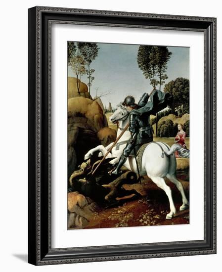 Saint George and the Dragon, 1504-1506-Raphael-Framed Giclee Print