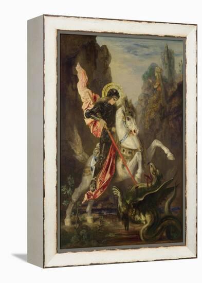 Saint George and the Dragon, 1889-1890-Gustave Moreau-Framed Premier Image Canvas