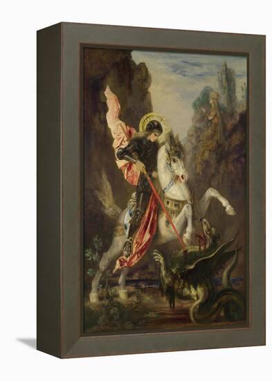 Saint George and the Dragon, 1889-1890-Gustave Moreau-Framed Premier Image Canvas