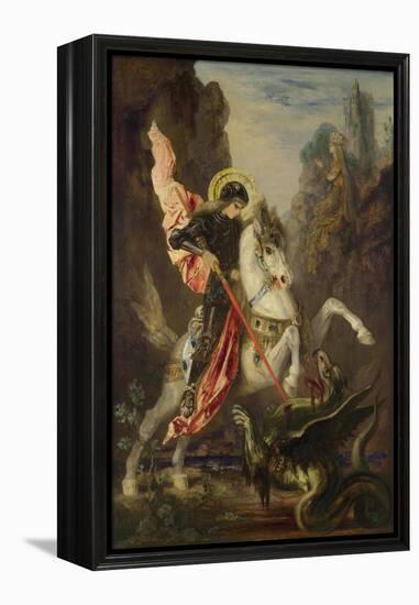 Saint George and the Dragon, 1889-1890-Gustave Moreau-Framed Premier Image Canvas