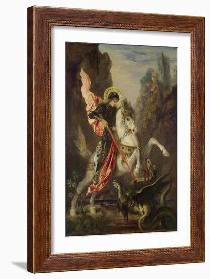 Saint George and the Dragon, 1889-1890-Gustave Moreau-Framed Giclee Print