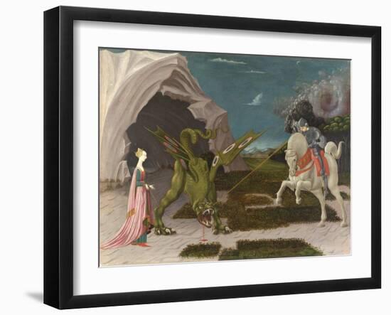 Saint George and the Dragon. About 1470-Paolo Uccello-Framed Giclee Print