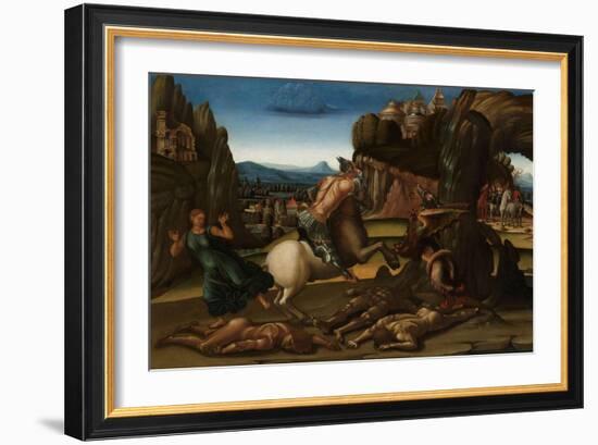 Saint George and the Dragon, c.1500-Luca Signorelli-Framed Giclee Print