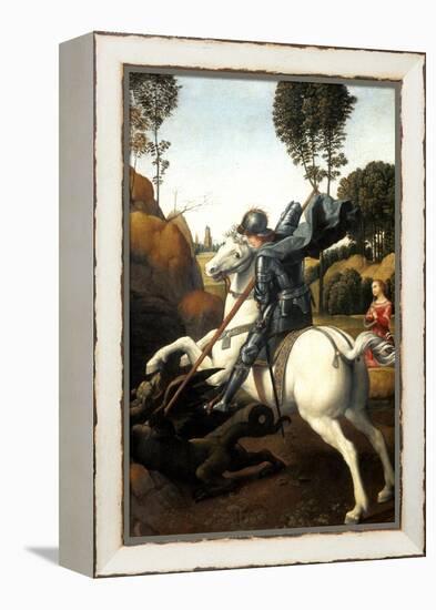 Saint George and the Dragon, C1506-Raphael-Framed Premier Image Canvas