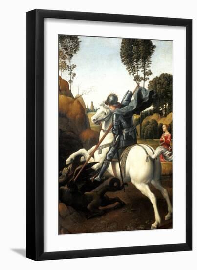 Saint George and the Dragon, C1506-Raphael-Framed Giclee Print