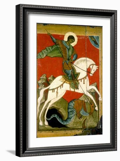 Saint George and the Dragon, Late 14th Century-null-Framed Giclee Print