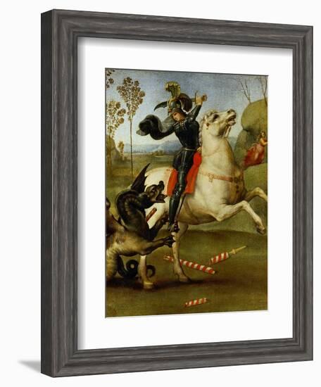 Saint George and the Dragon-Raphael-Framed Giclee Print