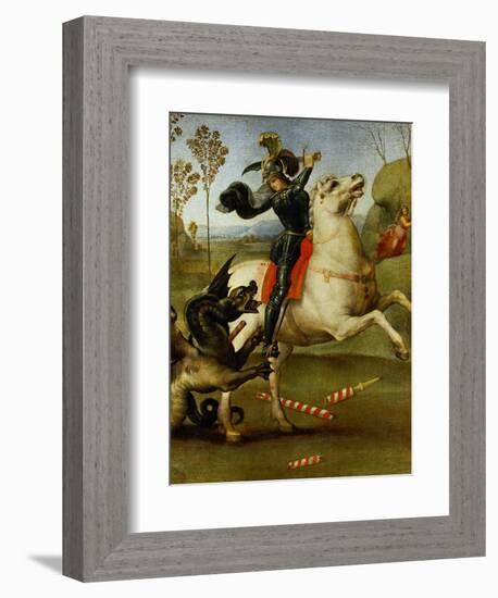 Saint George and the Dragon-Raphael-Framed Giclee Print