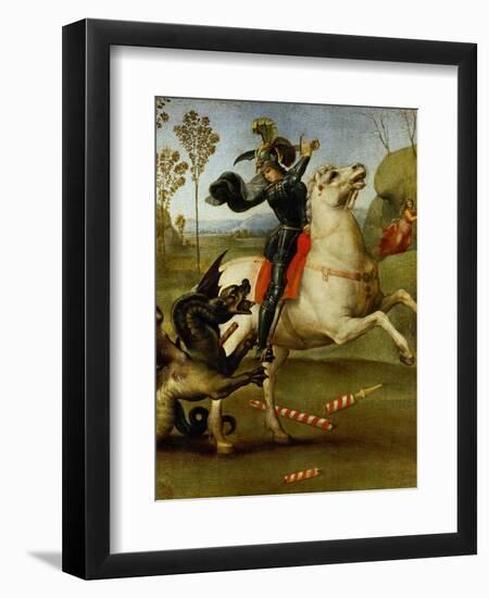 Saint George and the Dragon-Raphael-Framed Giclee Print