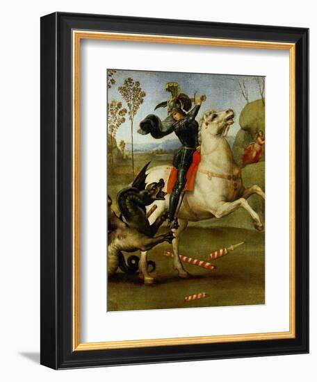 Saint George and the Dragon-Raphael-Framed Giclee Print