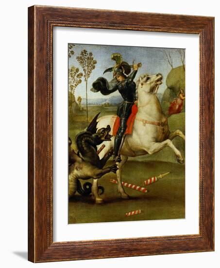 Saint George and the Dragon-Raphael-Framed Giclee Print