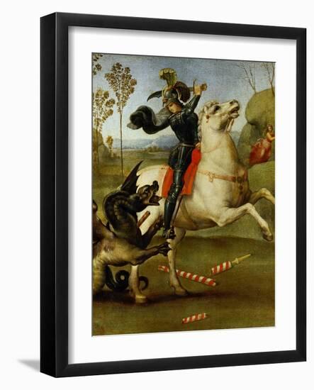 Saint George and the Dragon-Raphael-Framed Giclee Print