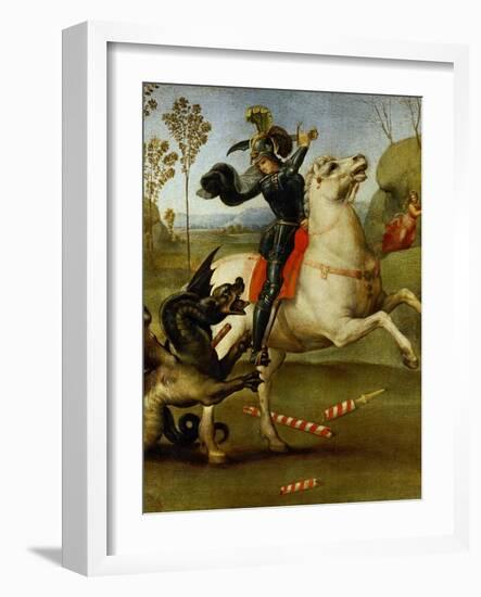 Saint George and the Dragon-Raphael-Framed Giclee Print