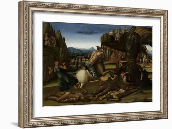 Saint George and the Dragon-Luca Signorelli-Framed Art Print