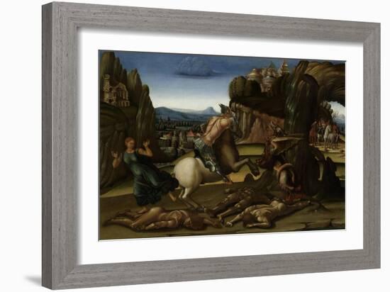 Saint George and the Dragon-Luca Signorelli-Framed Art Print