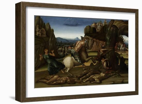 Saint George and the Dragon-Luca Signorelli-Framed Art Print