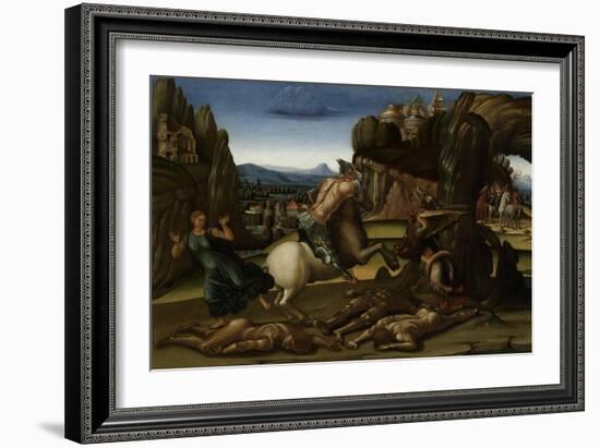 Saint George and the Dragon-Luca Signorelli-Framed Art Print