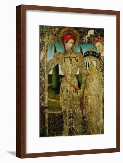 Saint George And the Princess, 1448-Jaume Huguet-Framed Giclee Print