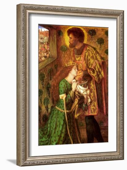 Saint George and the Princess Sabra-Dante Gabriel Rossetti-Framed Art Print