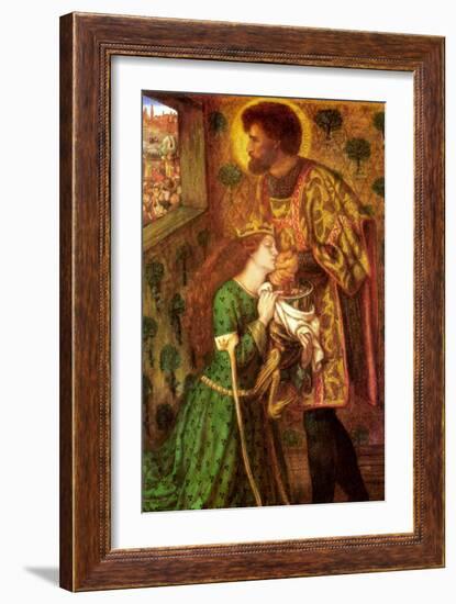 Saint George and the Princess Sabra-Dante Gabriel Rossetti-Framed Art Print