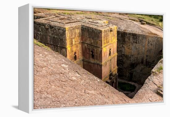 Saint George Church Chiseled Out of Bed Rock. Ethiopia, Africa-Tom Norring-Framed Premier Image Canvas