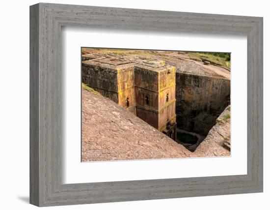 Saint George Church Chiseled Out of Bed Rock. Ethiopia, Africa-Tom Norring-Framed Photographic Print