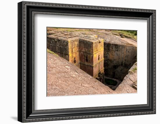 Saint George Church Chiseled Out of Bed Rock. Ethiopia, Africa-Tom Norring-Framed Photographic Print