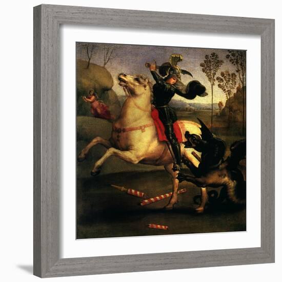 Saint George Fighting the Dragon, 1505-null-Framed Giclee Print