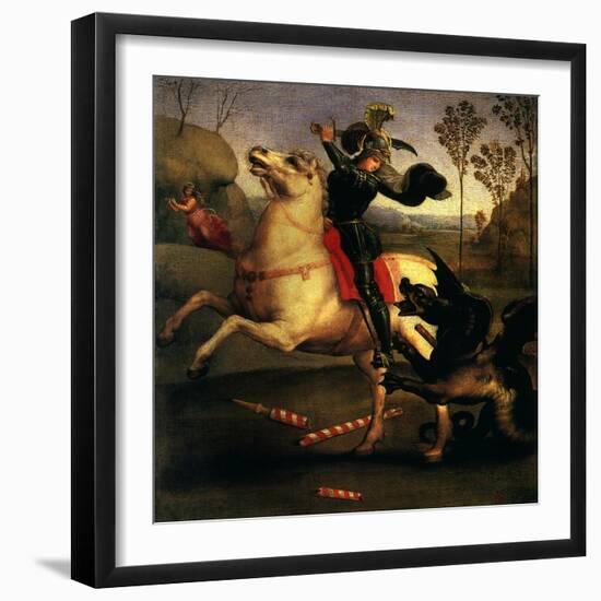 Saint George Fighting the Dragon, 1505-null-Framed Giclee Print