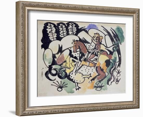 Saint George III, 1912-August Macke-Framed Giclee Print