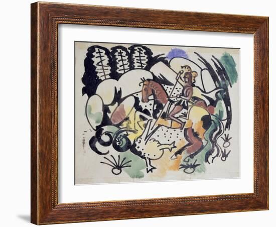 Saint George III, 1912-August Macke-Framed Giclee Print