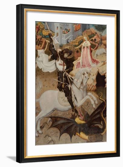 Saint George Killing the Dragon, 1434-1435-Bernat Martorell the Elder-Framed Giclee Print