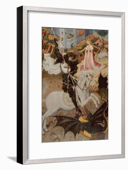 Saint George Killing the Dragon, 1434-1435-Bernat Martorell the Elder-Framed Giclee Print