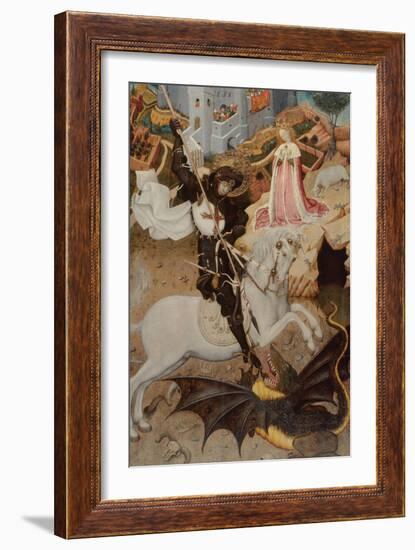 Saint George Killing the Dragon, 1434-1435-Bernat Martorell the Elder-Framed Giclee Print